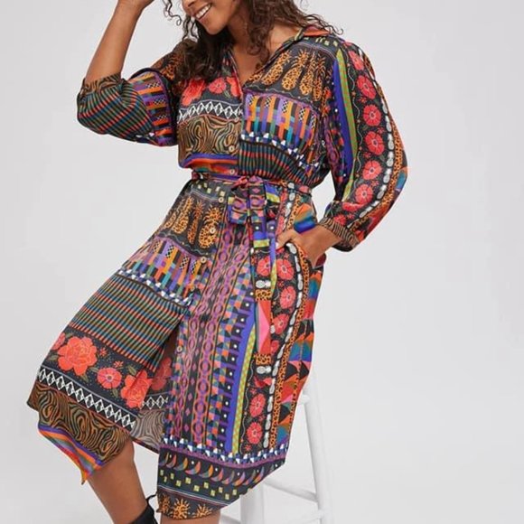 FARM Rio Dresses & Skirts - FARM Rio midi shirt dress